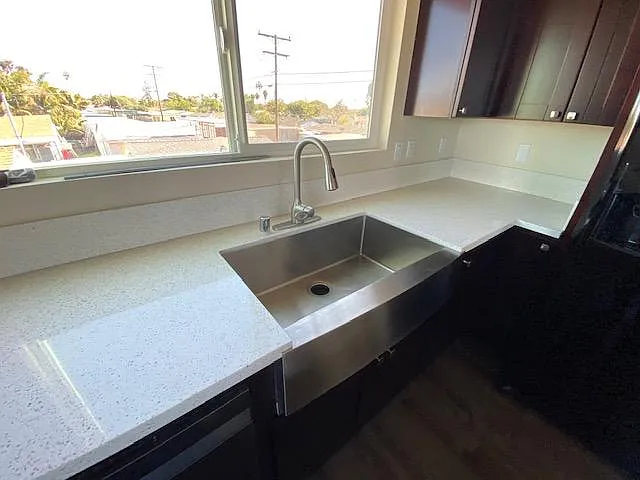 Stainless steel apron sink