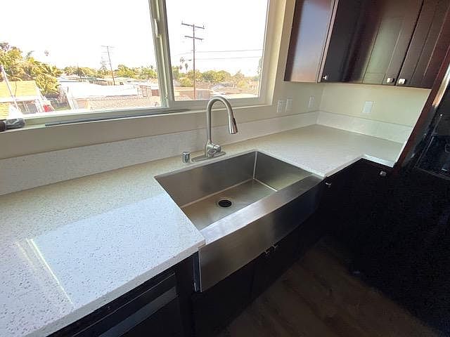 Stainless steel apron sink