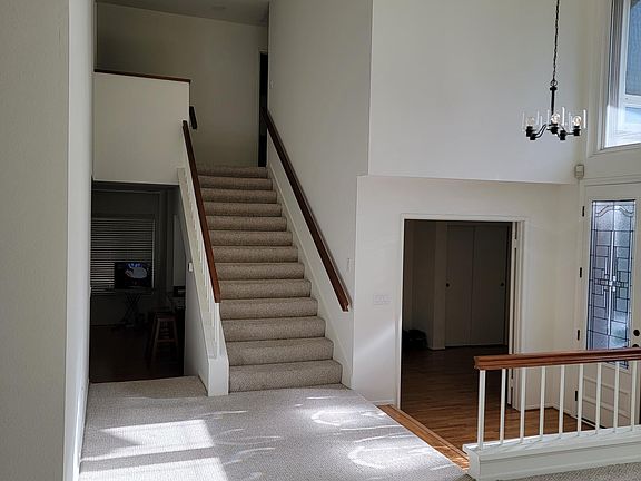 Staircase from living room.