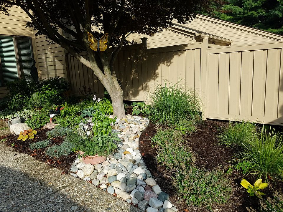 Newly landscaped courtyard