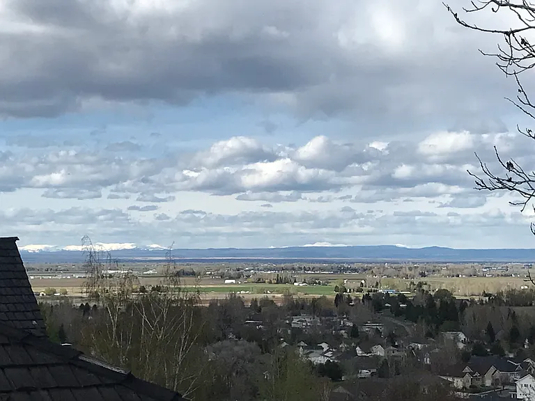 view from kitchen, deck