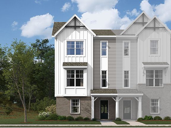3 Story Townhome Elevation Farmhouse