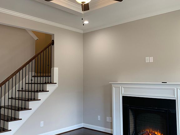 Beautiful trey ceilings and electric fireplace
