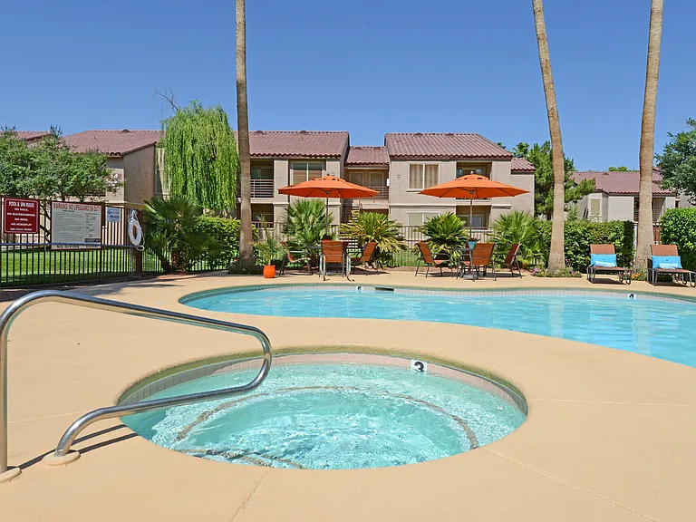 Crisp, clear pool area