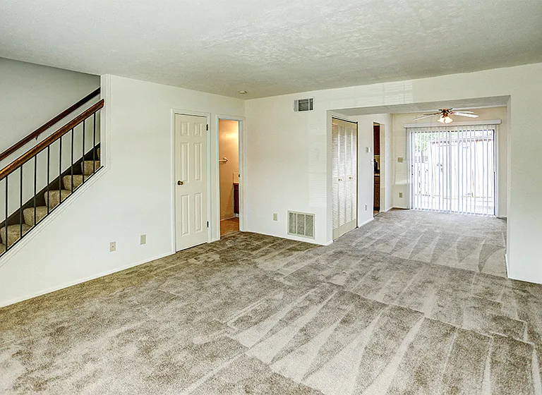 Townhome Living Room at Williamsburg on the Lake
