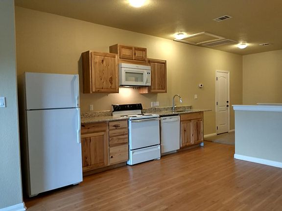 Kitchen we with refrigerator and dishwasher. Laundry room with washer and dryer in the apartment. Great deal!