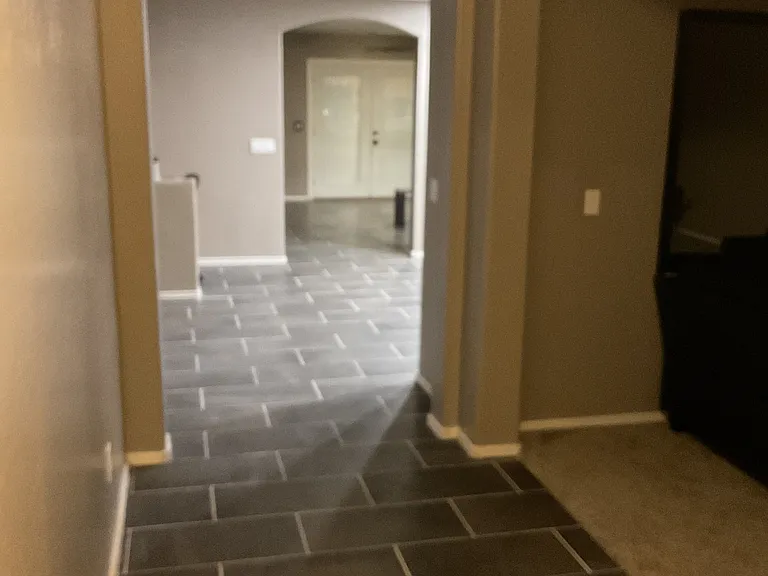 Front door view to back door