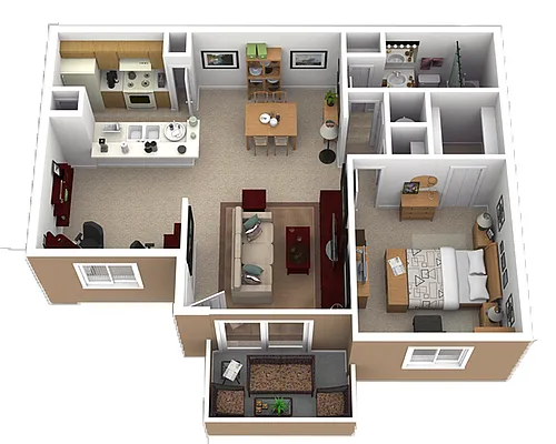 Floor plan A3 with Den