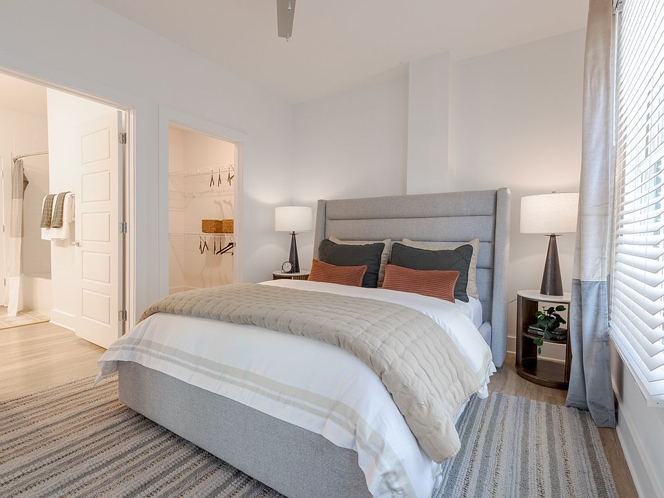 Primary Bedroom at The Merchant Apartments in Charleston, SC 29403