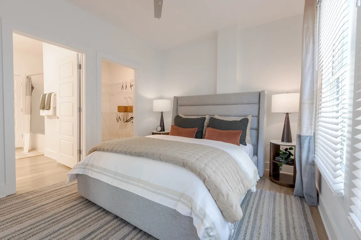 Primary Bedroom at The Merchant Apartments in Charleston, SC 29403