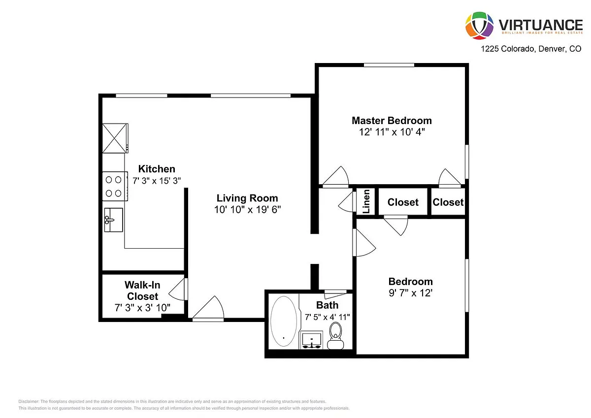 Floor plan Remodeled 2 bed