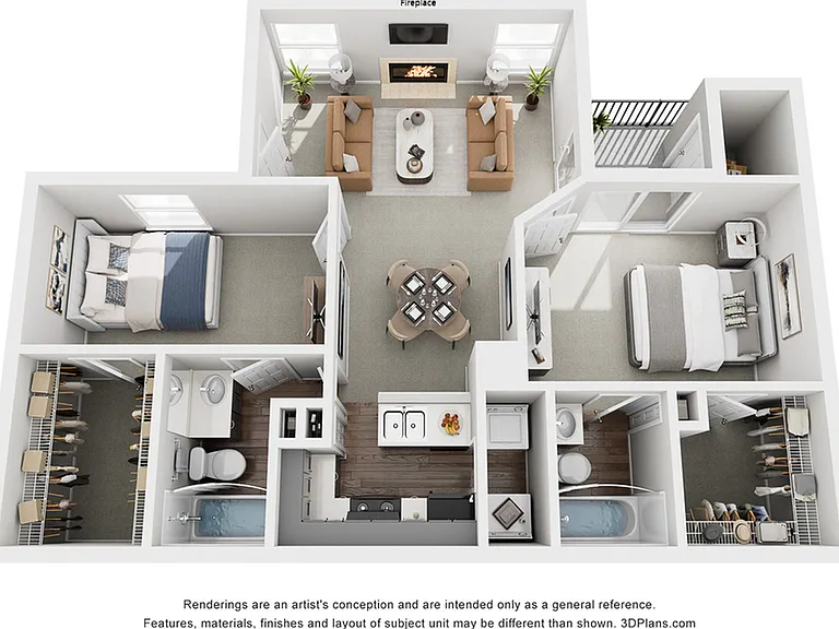 Sago | 2 Bed 2 Bath | 984 sq ft | Park at Midtown Apartments in Greensboro Sago | 2 Bed 2 Bath | 984 sq ft | Park at Midtown Apartments in Greensboro