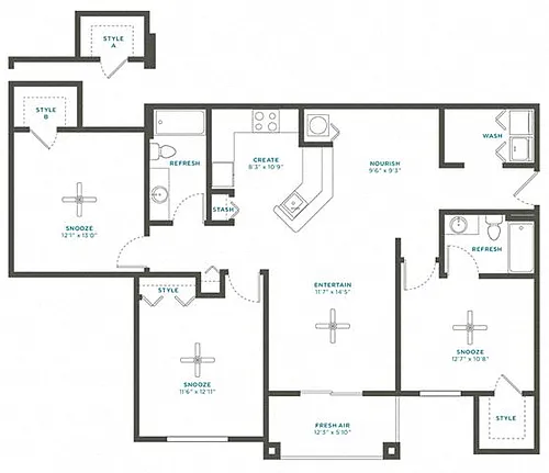 Floor plan 3B