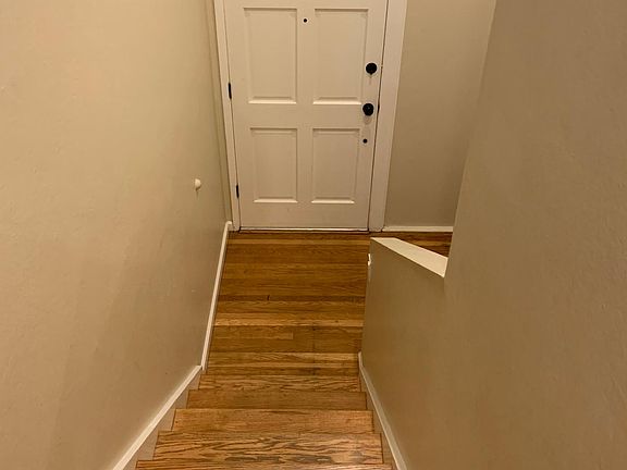 Walking down to the front door.
