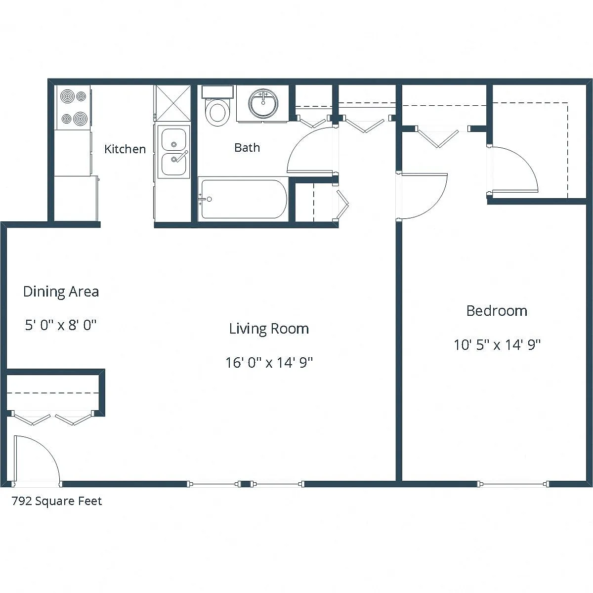 Floor plan One Bedroom 11A