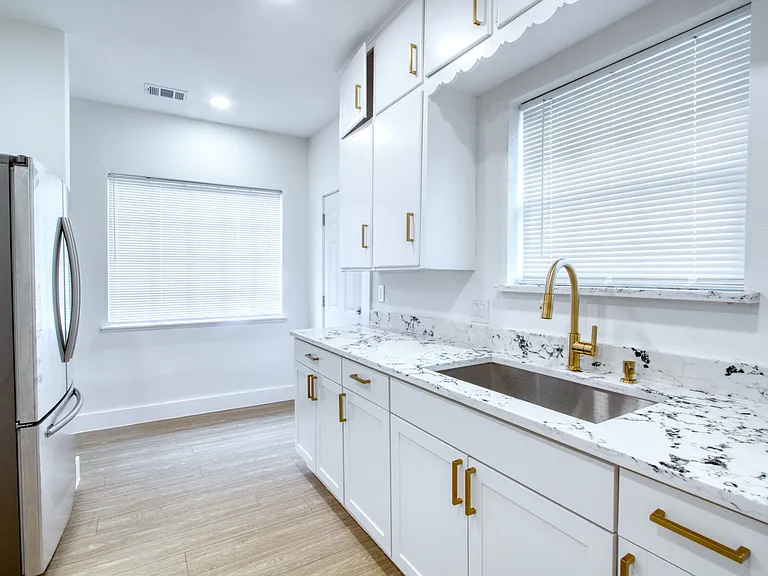 Kitchen with utility and back door