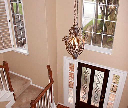 View of entrance from upstairs.