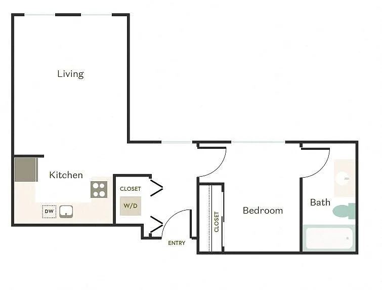 Floor plan 1X1 - D2