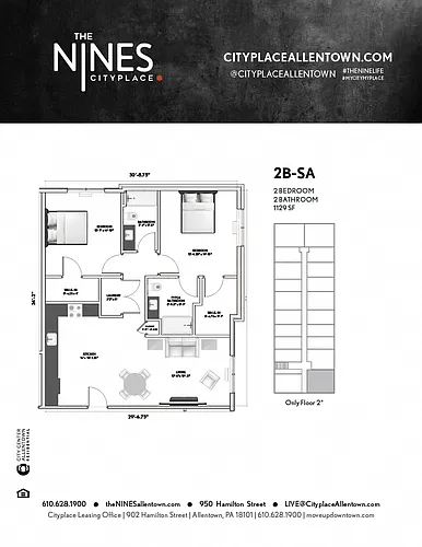 Floor plan 2B-SA