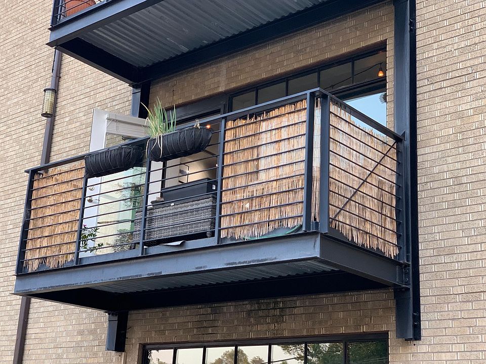 Balcony. I'll even leave the bamboo up if you'd like!