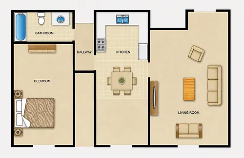 Floor plan 1X1AD