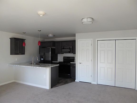 One Bedroom Second Floor- Kitchen-Grey Cabinets