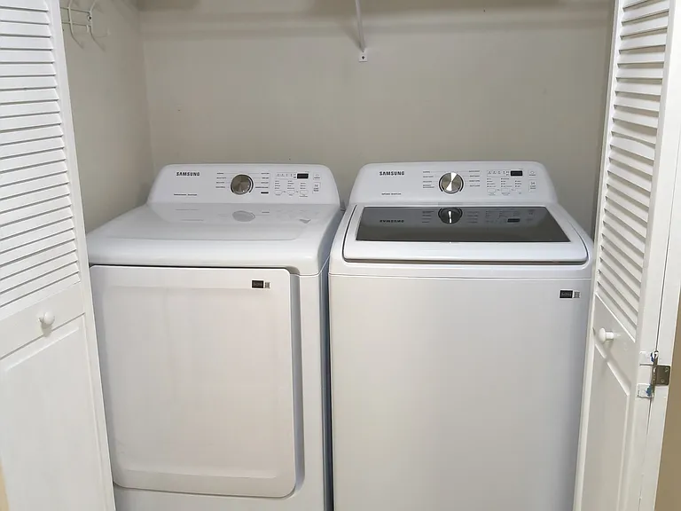 New washer and dryer.