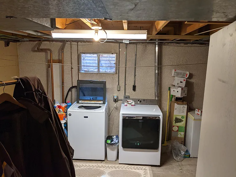 downstairs laundry room