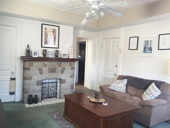 Living Room...now has exposed hardwood floors.