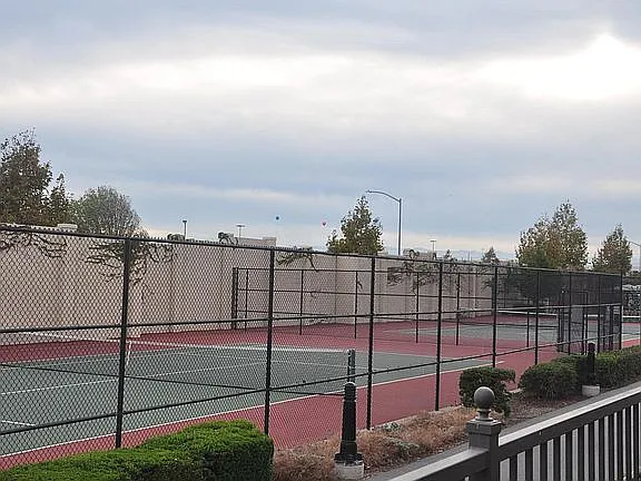 Tennis courts next to the community