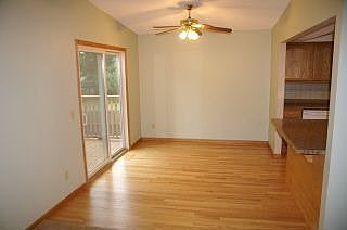 Dining area with access to deck.