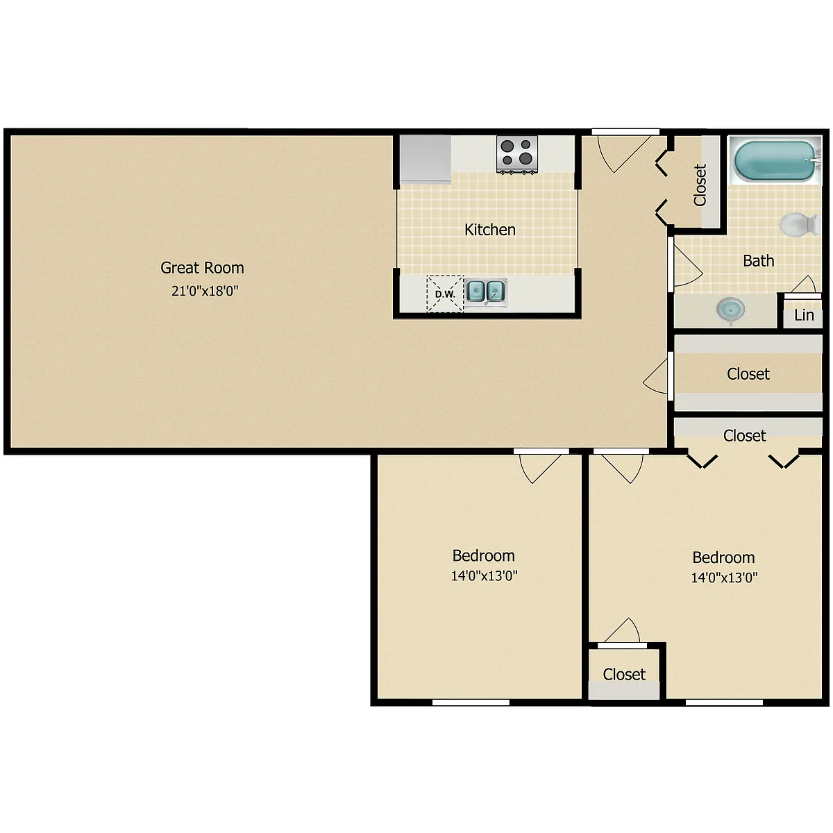 Floor plan The Kingsbury