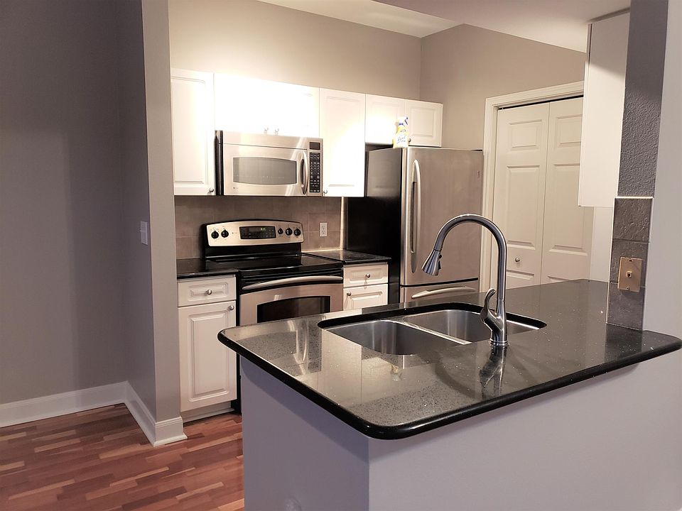 Granite kitchen counter and all stainless appliances