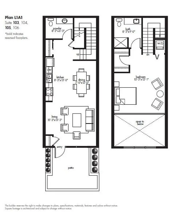 Floor plan 1x1 Loft
