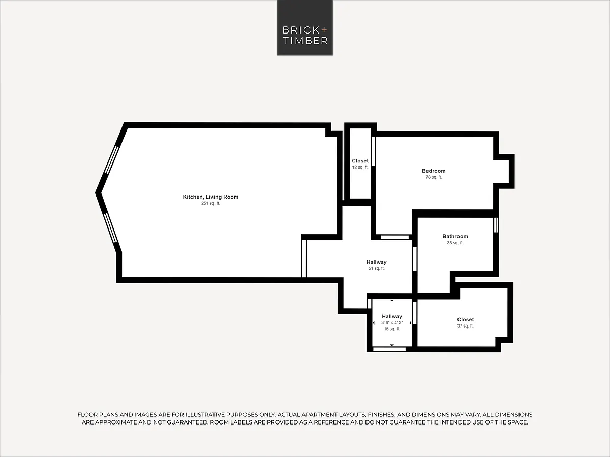 Floor plan 1 Bedroom 1 Bath
