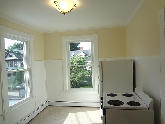 Sunny kitchen- lovely windows and space for a table and chairs