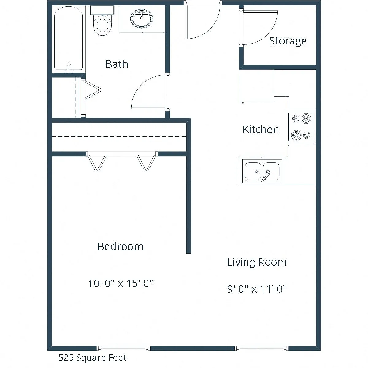 Floor plan Efficiency 01A