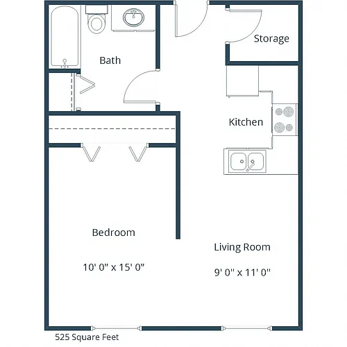 Floor plan Efficiency 01A