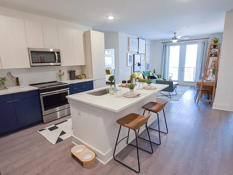 Kitchen with white cabinetry