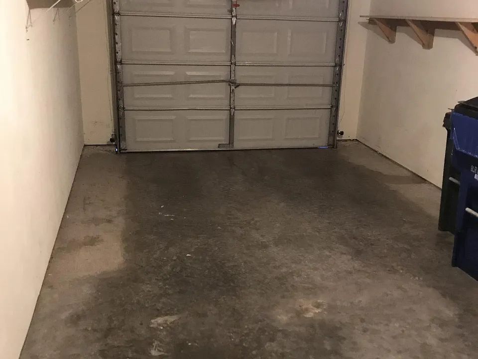 One car attached garage.
