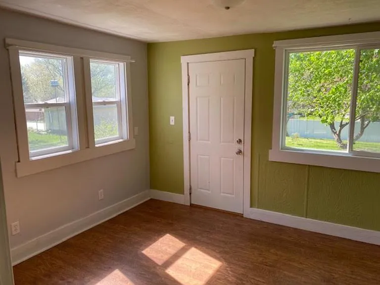 Door to huge back yard