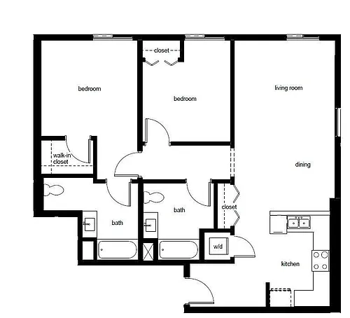 Floor plan B8A-2x2