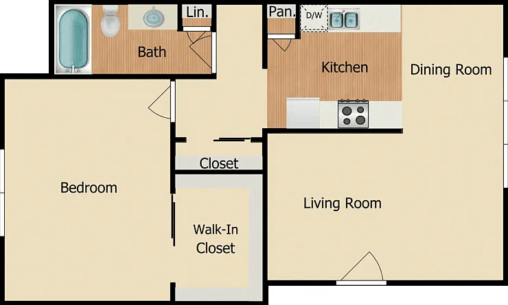 Plan 1B Floorplan Diagram
