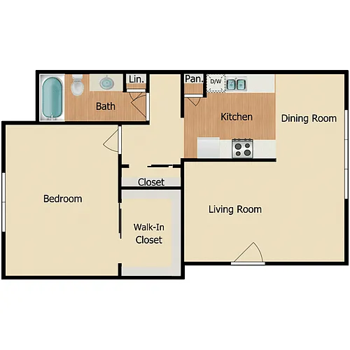 Floor plan Plan 1B