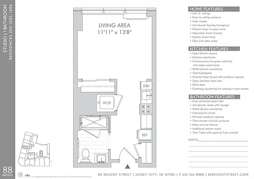 Floor plan 88 Regent - Studio S1a