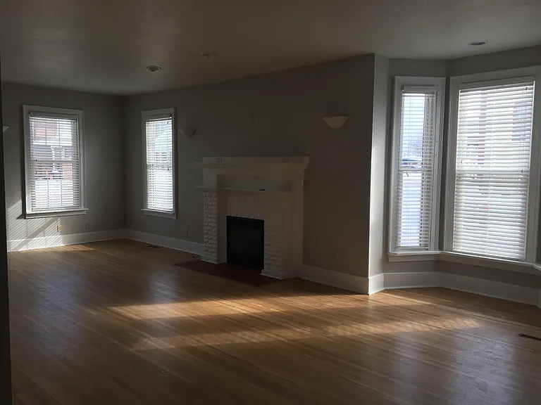 Living room and dining area.