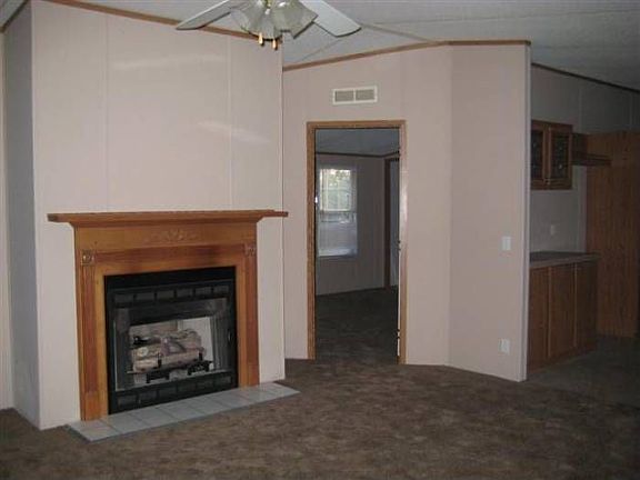 fireplace in living area