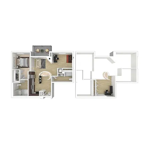 Floor plan 2 Bedroom 2 Bathroom H