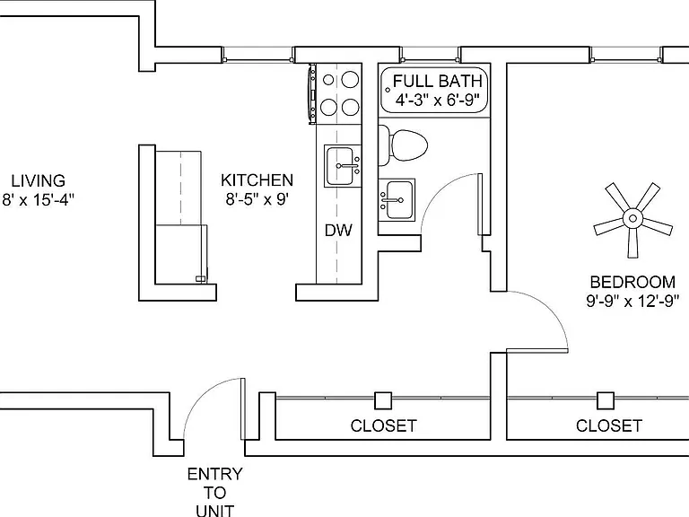 1x1 Floorplan 1x1 Floorplan