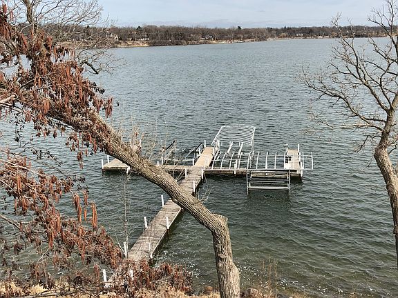view from deck, boat lift
